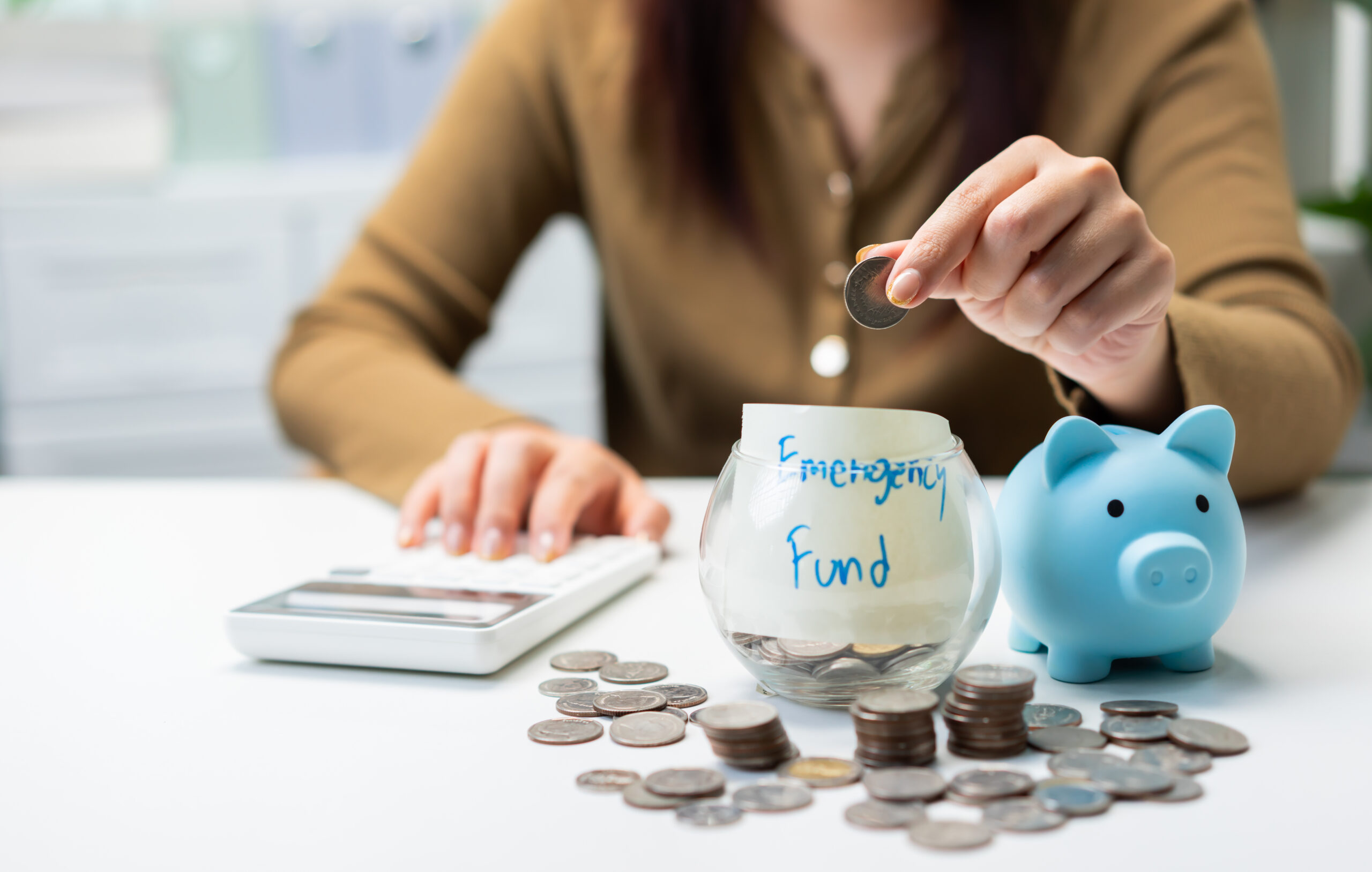 Downloaded File #: 2057585555 Coin savings and emergency fund concept symbolizing wealth management, financial preparedness, investment growth, economic stability, and future security.